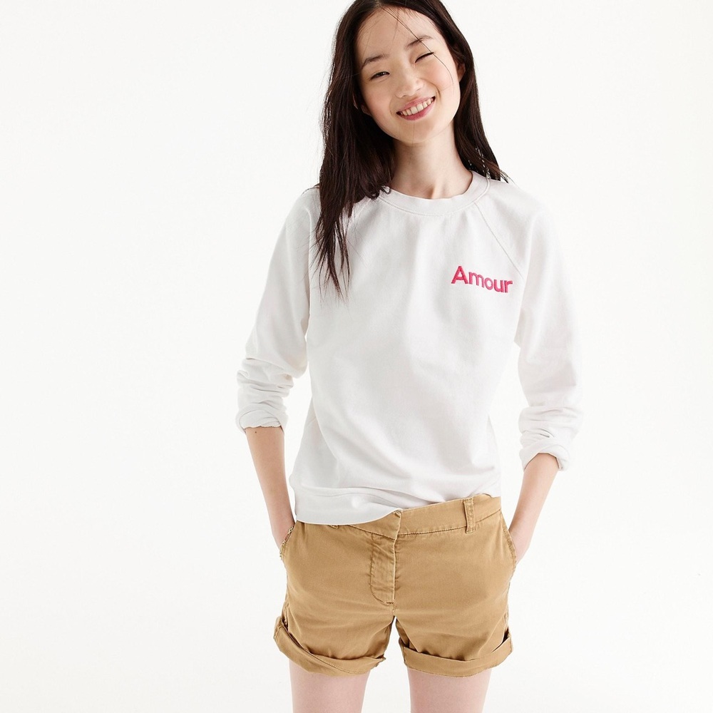 J Crew sweatshirt “amour”